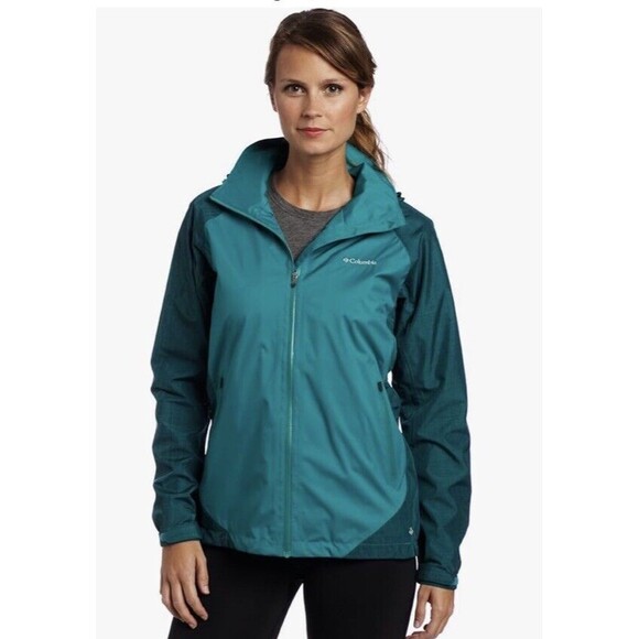 Columbia Women's Hot Thought Emerald Teal Jacket Size Small OmniHeat OmniTech - Picture 14 of 16
